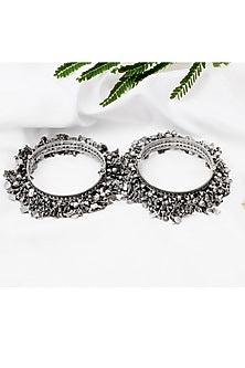 Silver Handcrafted Bacelet In Sterling Silver