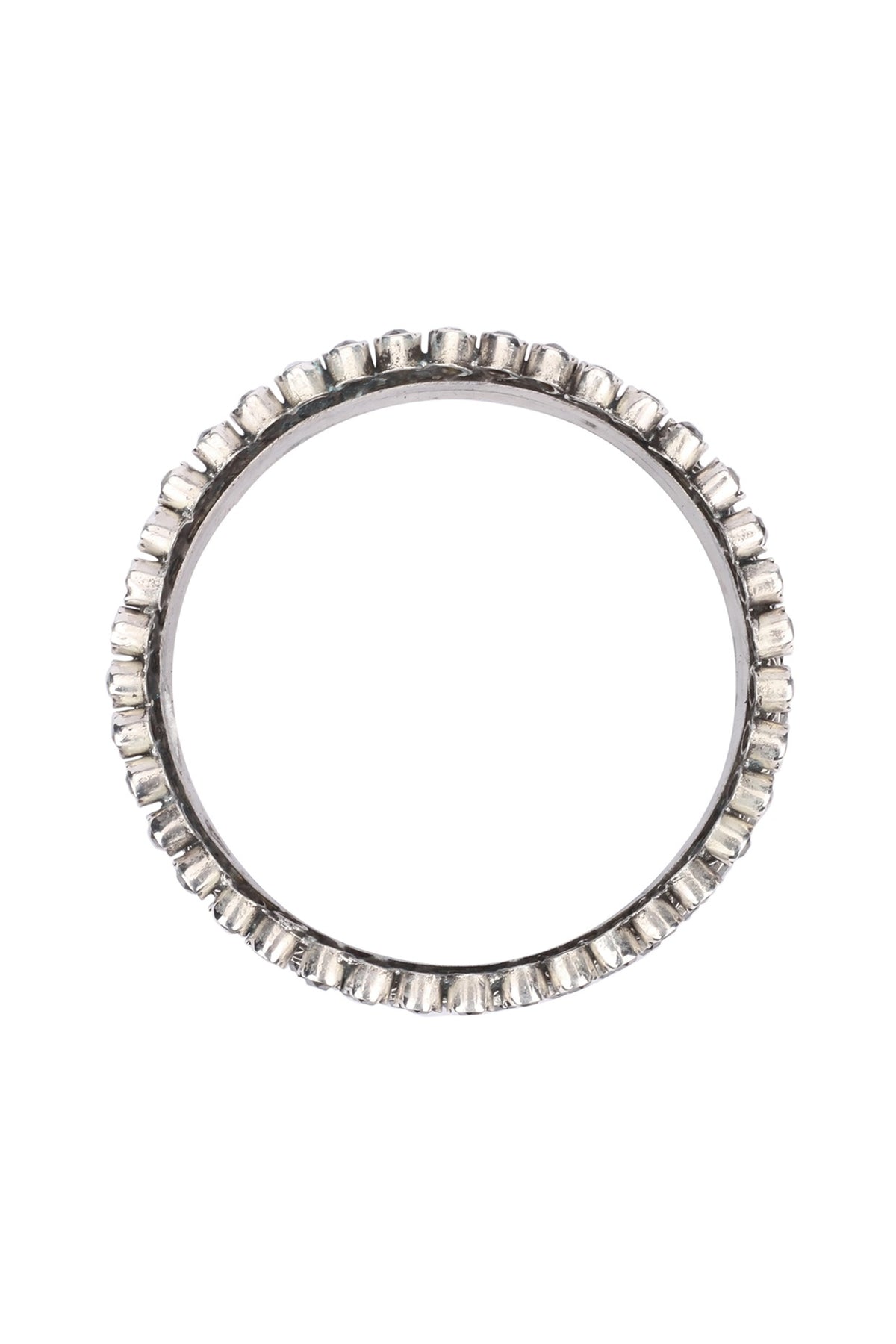 Silver Finish Red Stone Floral Bracelet In Sterling Silver