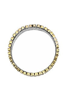 Gold Plated Red Stone Floral Bracelet In Sterling Silver