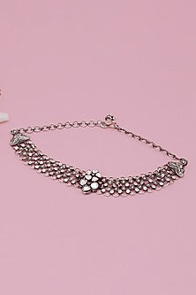 Silver Moissanite Choker Necklace