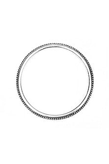 Silver Finish Handcrafted Bangle In Sterling Silver
