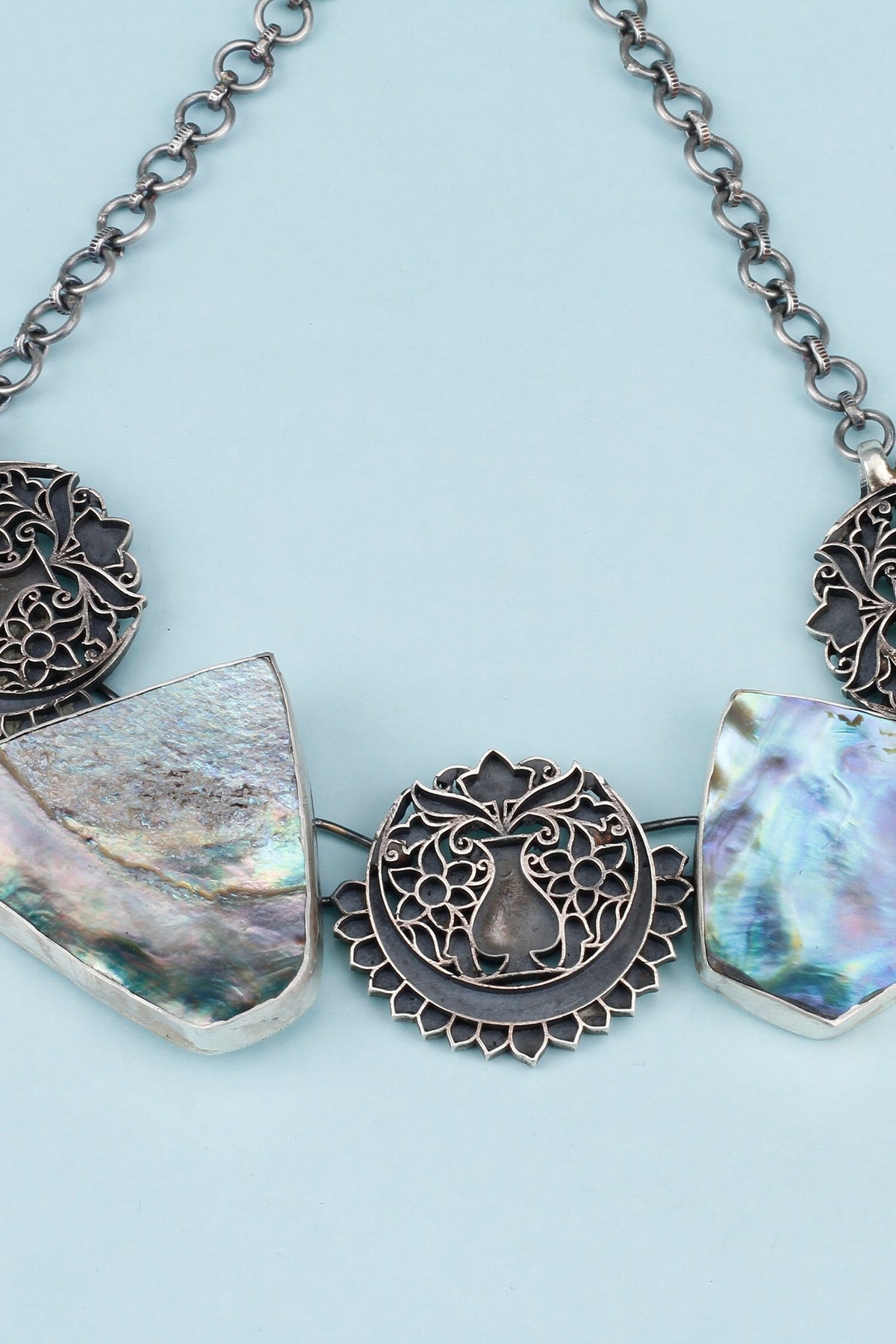 Tiara Mother Of Pearl Embellished Choker
