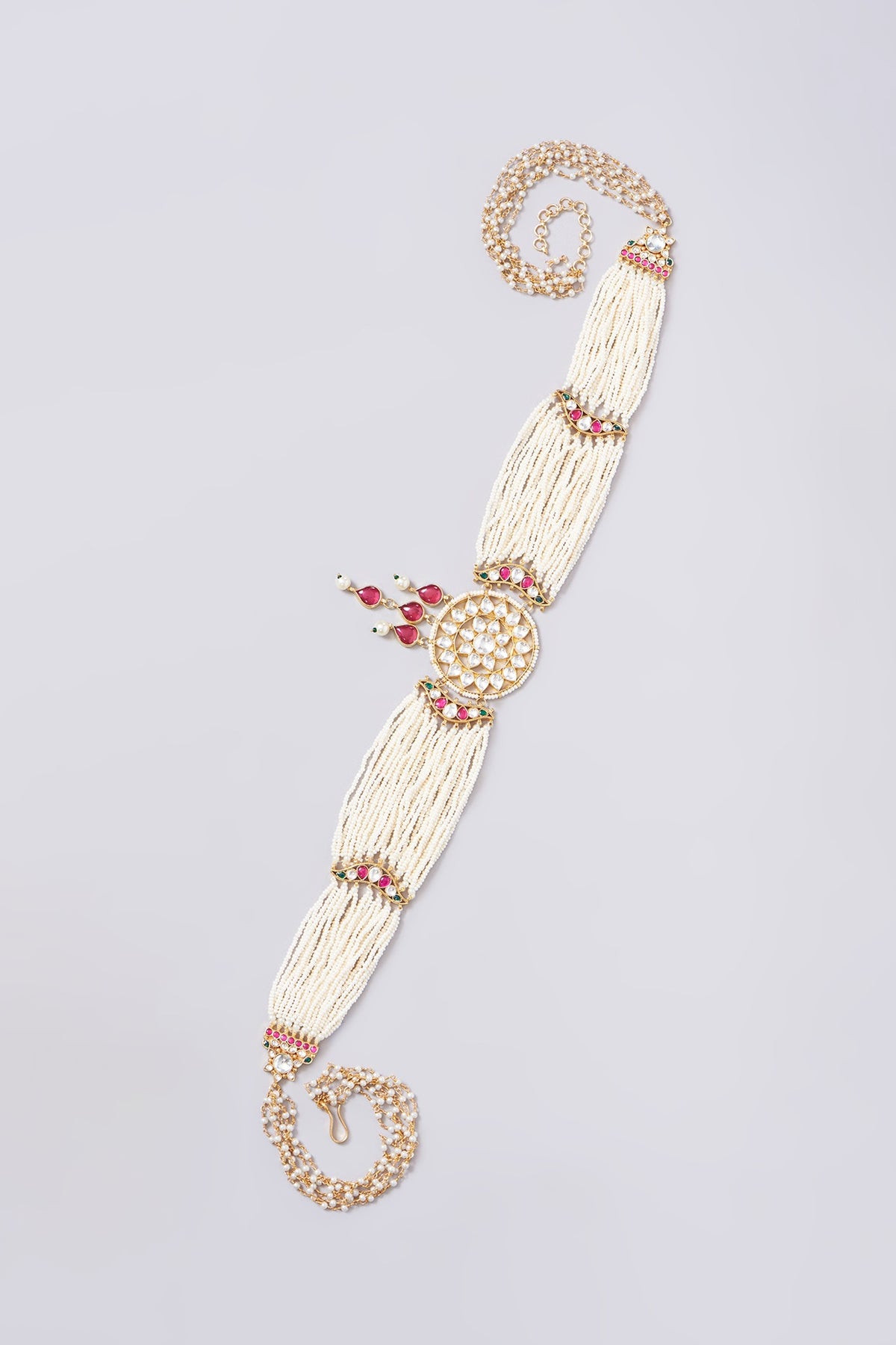 Gold Plated Jadau Kundan Polki Waistbelt