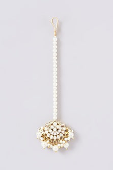 Gold Plated Mother Of Pearl Maangtikka