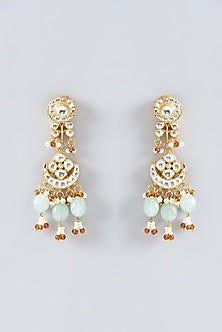 Gold Plated Kundan Polki & Semi-Precious Stone Necklace Set