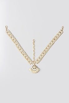 Gold Plated Kundan Polki Mathapatti