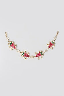 Gold Plated Kundan Polki Headband