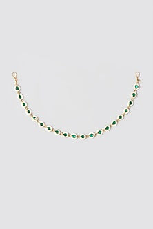 Gold Plated Kundan Polki Headband