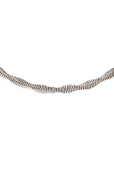 Two-Tone Finish Cubic Zirconia Necklace In Sterling Silver