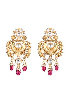 Gold Plated Onyx Drop Earrings