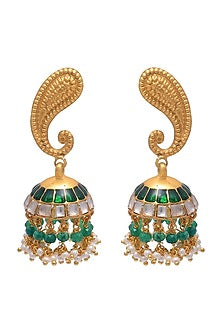 Gold Plated Polki Earrings