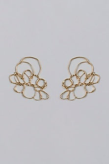 Gold Finish Jackson Pullock Earrings
