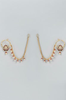 Gold Finish Kundan Polki Nath