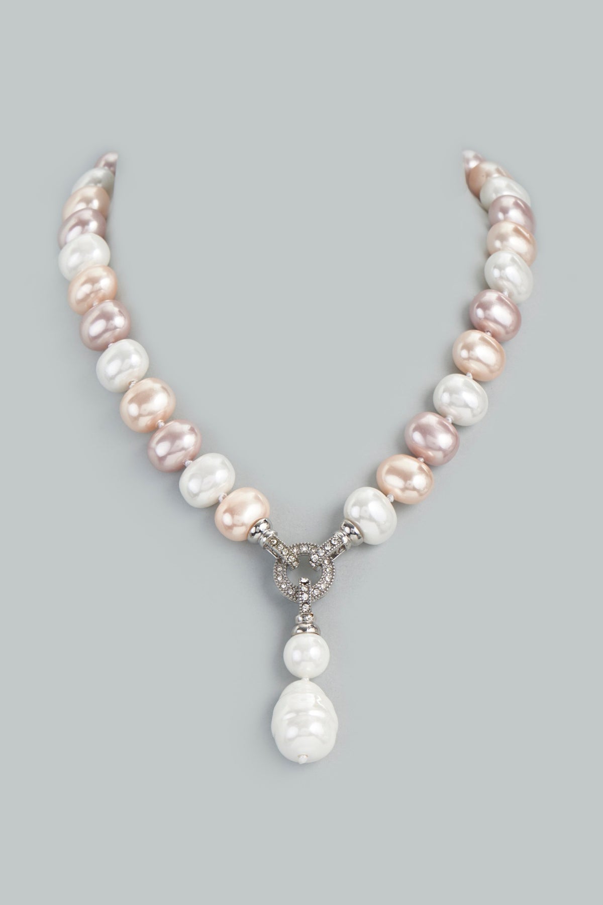 White Finish Zirconia Necklace