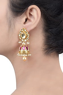 Gold Plated Pearls Earrings
