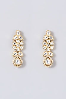Gold Finish Kundan Polki Necklace Set