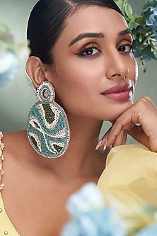 Multi-Colored Sequins & Beaded Earrings