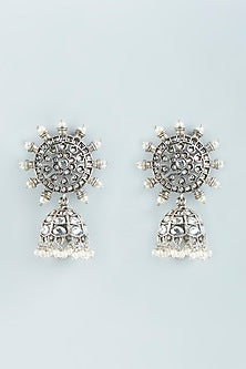 Antique Two Tone Finish Earrings