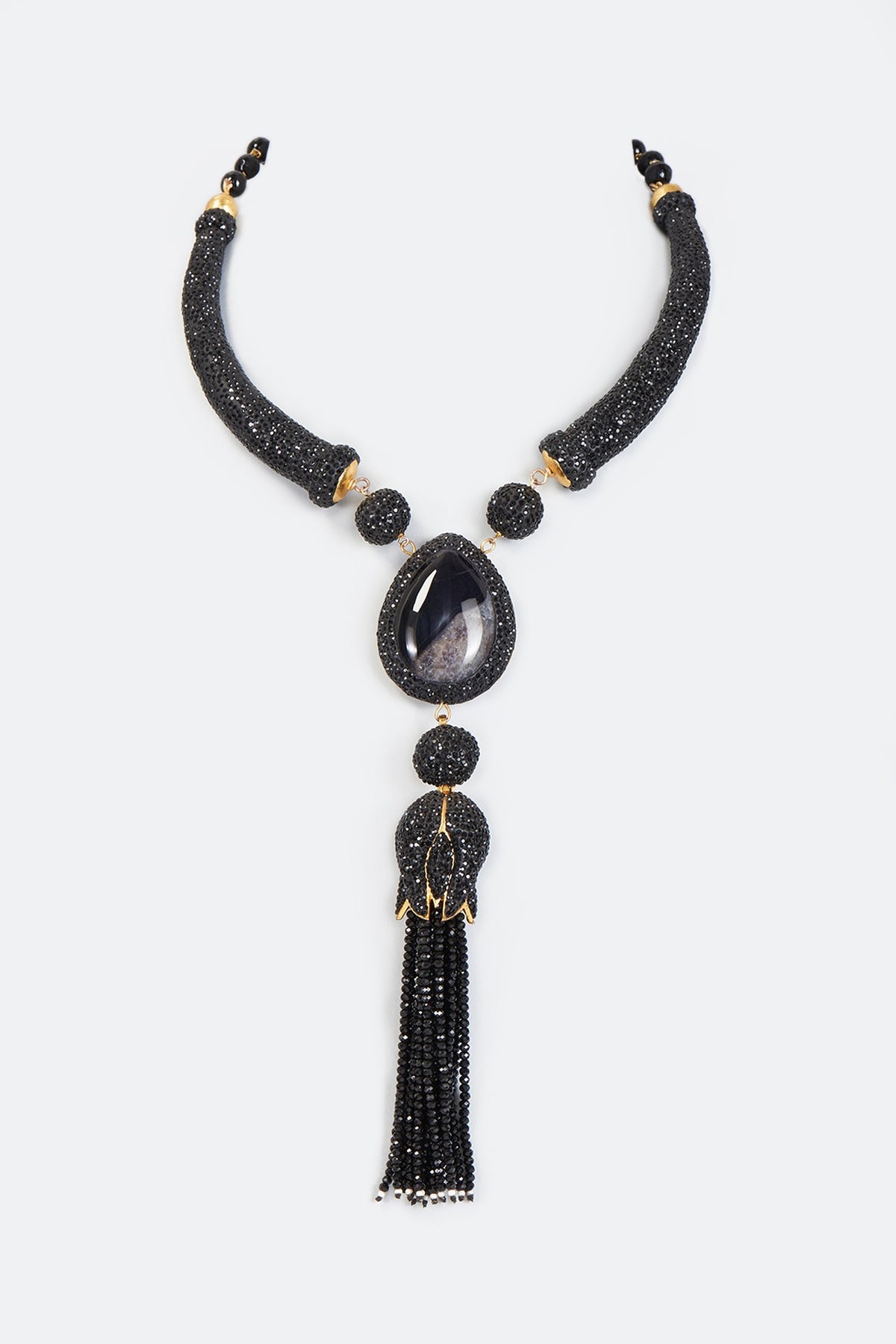 Two Tone Finish Swarovski Crystal Necklace