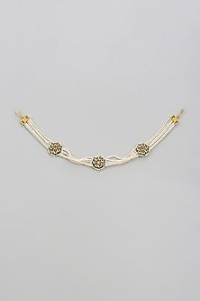 Gold Finish Kundan Polki Mathapatti