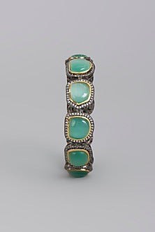 Black Rhodium Finish Zircon Bangle