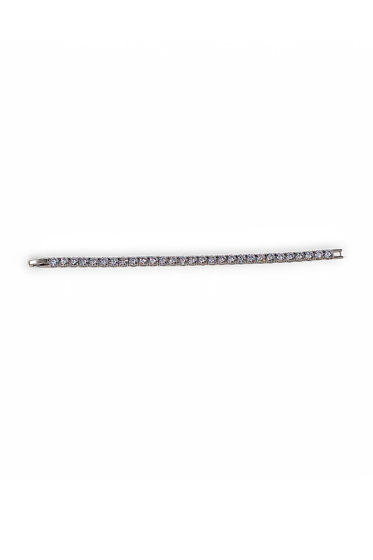 White Finish CZ Stone Bracelet