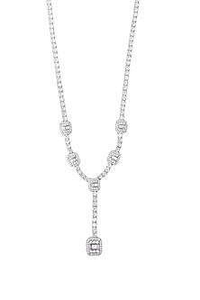 White Finish Zircon Necklace Set