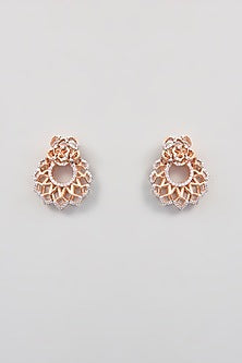 Yellow Gold Finish Zircon Pendant Set In Sterling Silver