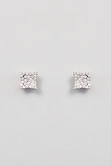 White Finish Zircon Pendant Set In Sterling Silver