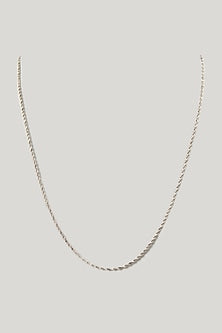 White Finish Chain In Sterling Silver