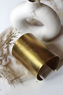 Matte Gold Finish Adjustable Kalla Cuff