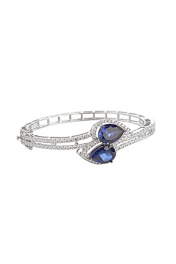 White Finish Hydro Tanzanites Bracelet