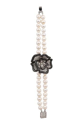 White & Black Rhodium Finish Bracelet