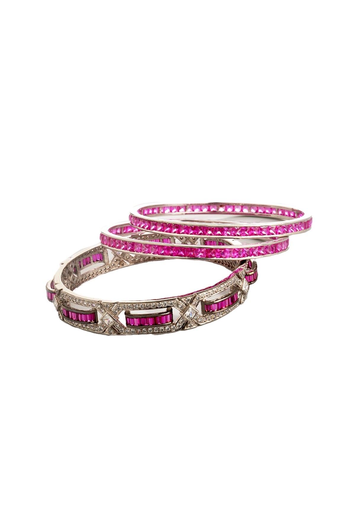 White Finish Cubic Zirconia Bracelet