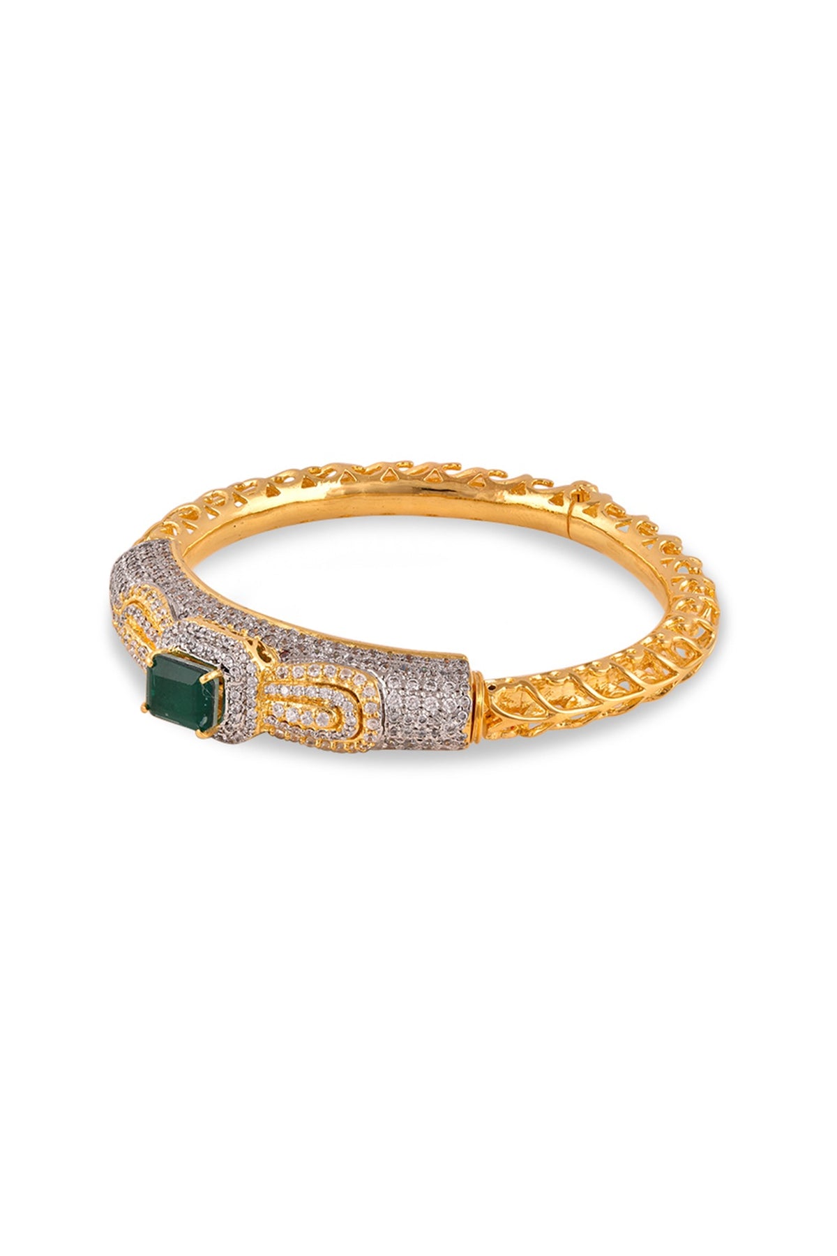 White Finish Zircon Bracelet In Sterling Silver