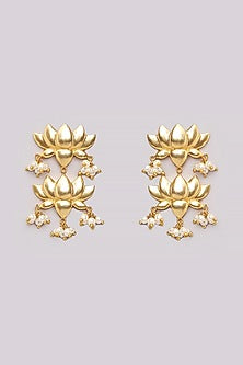 Gold Plated Pearl Motif Necklace Set