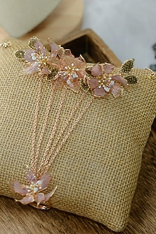 Pink & Gold Floral Hand Harness