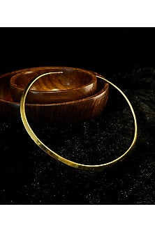 Gold Electo-Plated Hot Enameled Thin Choker Necklace