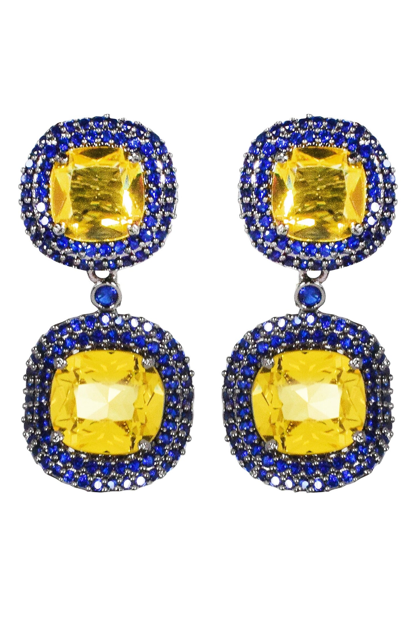 Stone Studded Drop Earrings