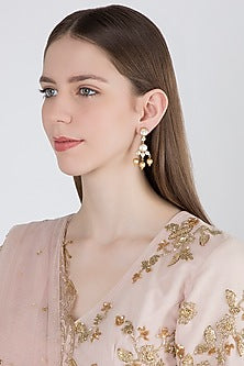 Gold Plated Kundan & Pearl Earrings