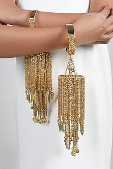 Gold Plated Beaded Kaleeras (Set of 2)