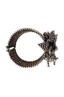 Two-Tone Finish Metal Ball Choker Necklace