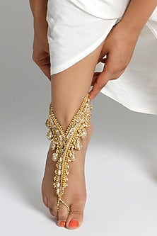 Gold Plated Pearl Anklet