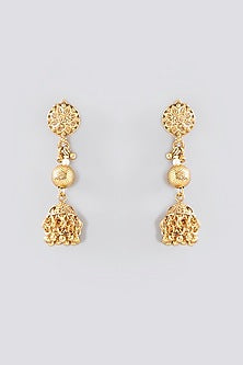 Gold Finish Temple Layered Mala Set