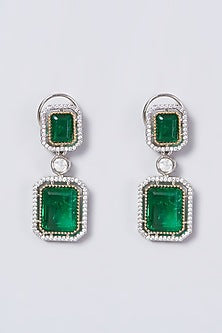 Two Tone Finish Kundan Polki & Green Beaded Choker Necklace Set