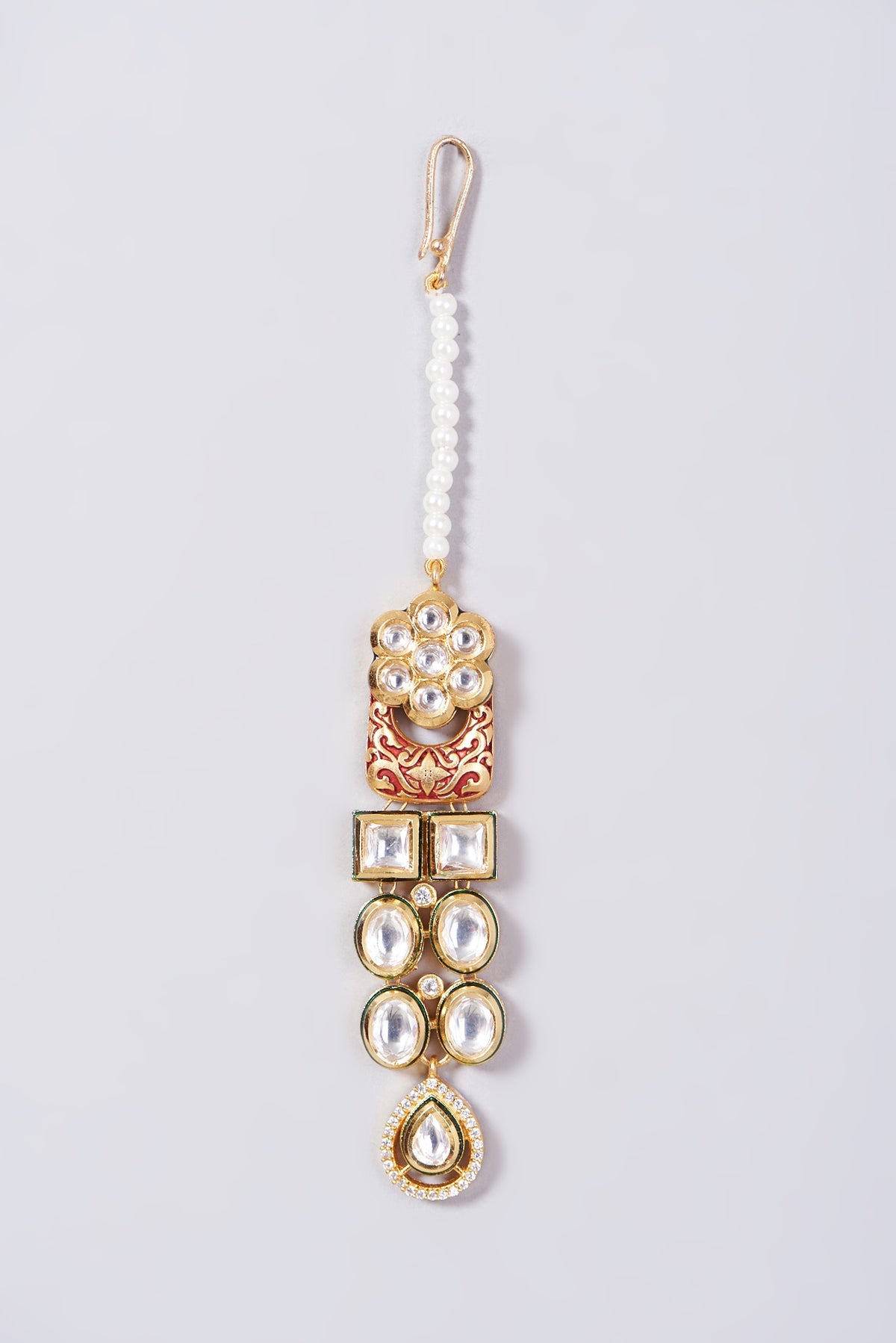 Gold Finish Kundan Polki Choker Necklace Set