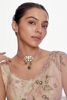 Gold Plated Moissanite Diamond Necklace in Sterling Silver