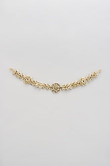 Gold Finish Kundan Polki Mathapatti