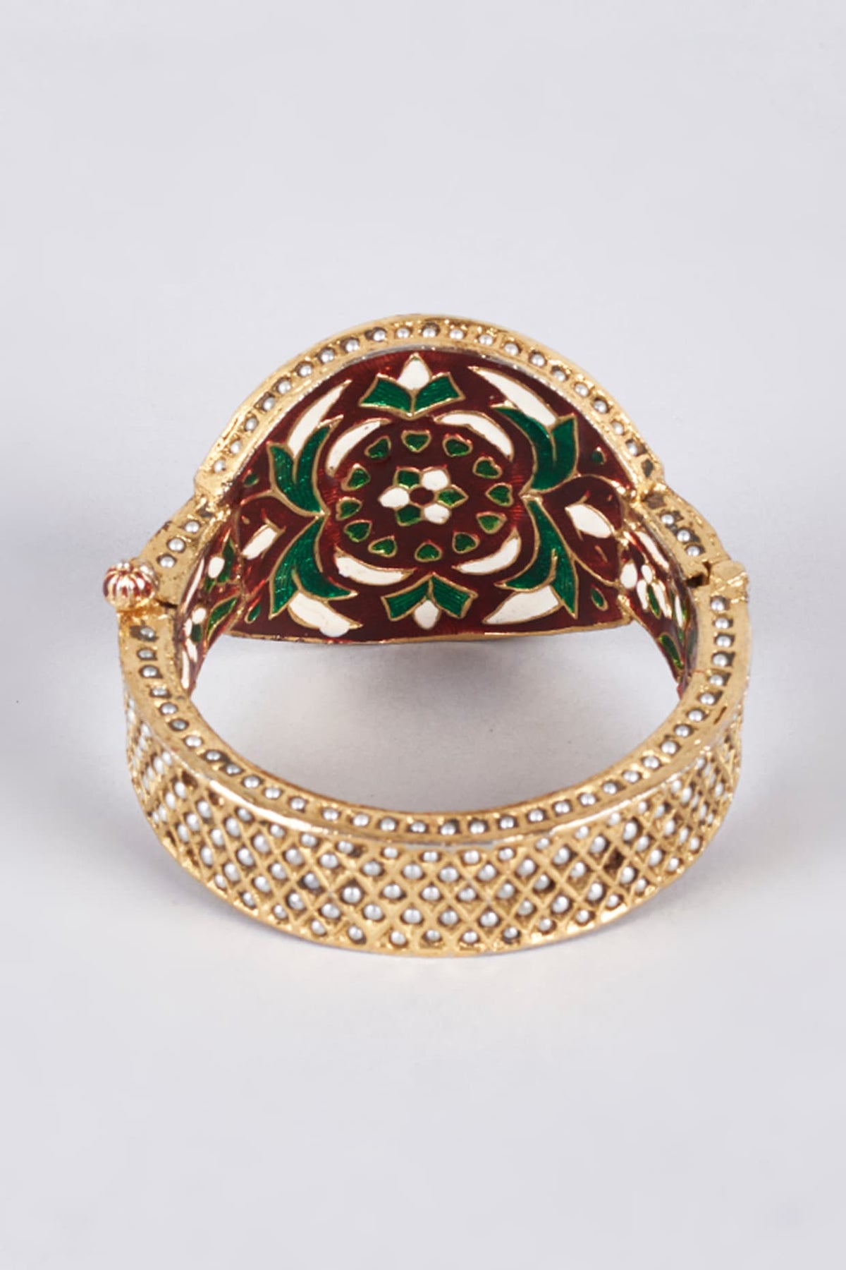 Gold Finish Temple Bangle