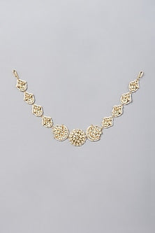 Gold Finish Kundan Polki Mathapatti